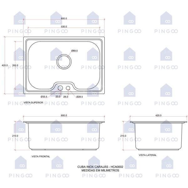 Cuba para Cozinha Pia Inox com Acessórios e Tábua Carajás e Torneira Gourmet Monocomando Munim - 7