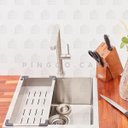 Ver imagem 2 de Cuba para cozinha gourmet pia aço inox com acessórios Terena 40 cm Pingoo.casa - Prata