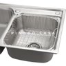 Cuba para cozinha gourmet pia dupla aço inox com acessórios tábua de corte lixeira 5L Ticunas e - 5