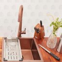 Ver imagem 2 de Cuba para cozinha gourmet pia aço inox com acessórios Terena 44 cm Pingoo.casa - Dourado Rose