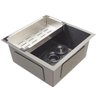 Cuba para cozinha gourmet pia aço inox com acessórios Terena 40 cm Pingoo.casa - Preto - 3