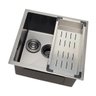 Cuba para cozinha gourmet pia aço inox com acessórios Terena 40 cm Pingoo.casa - Preto - 1