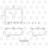 Cuba para cozinha gourmet pia aço inox com acessórios Terena 40 cm Pingoo.casa - Dourado - 3