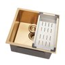 Cuba para cozinha gourmet pia aço inox com acessórios Terena 40 cm Pingoo.casa - Dourado - 1