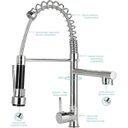 Ver imagem 6 de Pia para Cozinha Cuba Dupla em Aço Inox com acessórios lixeira Nukini e Torneira Gourmet