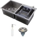 Ver imagem 1 de Cuba para cozinha pia dupla em aço inox com acessórios Awá PIngoo.casa