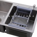 Ver imagem 3 de Cuba para cozinha pia dupla em aço inox com acessórios Awá PIngoo.casa