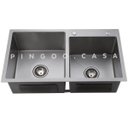 Ver imagem 4 de Cuba para cozinha pia dupla em aço inox com acessórios Awá PIngoo.casa