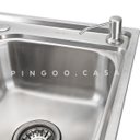Ver imagem 3 de CUBA PARA COZINHA GOURMET PIA DUPLA AÇO INOX COM ACESSÓRIOS E TÁBUA DE CORTE TICUNAS PINGOO.CASA