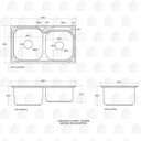 Ver imagem 5 de CUBA PARA COZINHA GOURMET PIA DUPLA AÇO INOX COM ACESSÓRIOS E TÁBUA DE CORTE TICUNAS PINGOO.CASA