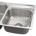 Ver imagem 4 de CUBA PARA COZINHA GOURMET PIA DUPLA AÇO INOX COM ACESSÓRIOS E TÁBUA DE CORTE TICUNAS PINGOO.CASA