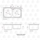 Ver imagem 7 de Cuba para cozinha gourmet pia dupla aço inox com acessórios e tábua de corte e lixeira 5L