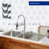 Cuba para cozinha pia dupla em aço inox Nukini com acessórios lixeira e tábua de corte e - 3