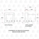 Ver imagem 4 de Acabamento de Registro em Metal Quadrado Mearim Pingoo.casa - Dourado