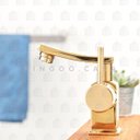 Ver imagem 2 de Torneira para banheiro Misturador Monocomando baixa Moju Pingoo.casa - Dourado