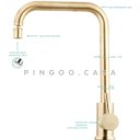 Ver imagem 3 de Torneira para cozinha Misturador Monocomando em Aço Inox Escovado Potengí Pingoo.casa - Dourado