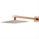 Ver imagem 1 de Ducha Chuveiro Inox 20x20 com Braço 40cm Mundaú Pingoo.casa - Dourado Rose
