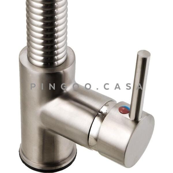 Torneira para cozinha Gourmet Misturador Monocomando Extensível em Aço inox Escovado Araguari - 3