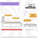 Ver imagem 2 de Cama de Solteiro para Colchão 88 X 188 Cm com Penteadeira 90cm Suspensa Multimóveis Cr35248 Branco
