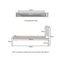 Ver imagem 6 de Cama de Solteiro para Colchão 88 X 188 Cm com Penteadeira 90cm Suspensa Multimóveis Cr35248 Branco