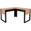 Ver imagem 7 de Mesa Multiuso Escritório Canto Me4181 Amêndoa Preto Tecno Mobili