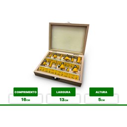 Jogo de Fresa para Madeira 12 peças Titanium - 4