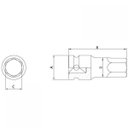 Ver imagem 2 de Soquete de Impacto Ponta Hexagonal 14mm Encaixe 1/2" Tramontina Pro