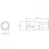 Soquete de Impacto Ponta Hexagonal 14mm Encaixe 1/2" Tramontina Pro - 2