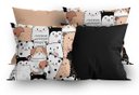 Ver imagem 1 de Kit 4 Capas De Almofada Decorativa Estampada 43 X 43 Cm Bichinhos