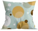 Ver imagem 3 de Kit 4 Capas Almofada Decorativa Estampada 43x43cm Geometria Azul Bebe