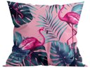 Ver imagem 2 de Kit 4 Capas Almofada Estampada Flamingo Tropical