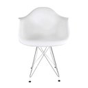 Ver imagem 2 de Cadeira para Sala de Jantar Base Cromada Arm-empório Tiffany - Branco