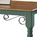 Ver imagem 3 de Aparador para Sala Pés Torneados 2 Gavetas Inferiores 1028 Linz Móveis - Verde Musgo/imbuia Glazer