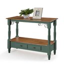 Ver imagem 1 de Aparador para Sala Pés Torneados 2 Gavetas Inferiores 1028 Linz Móveis - Verde Musgo/imbuia Glazer