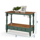 Ver imagem 5 de Aparador para Sala Pés Torneados 2 Gavetas Inferiores 1028 Linz Móveis - Verde Musgo/imbuia Glazer