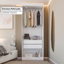 Ver imagem 6 de Closet Solteiro Andorra 2 Gavetas Branco - Pnr Móveis