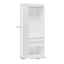 Ver imagem 3 de Closet Solteiro Andorra 2 Gavetas Branco - Pnr Móveis