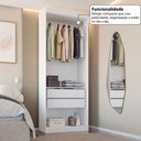 Ver imagem 7 de Closet Solteiro Andorra 2 Gavetas Branco - Pnr Móveis