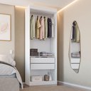 Ver imagem 1 de Closet Solteiro Andorra 2 Gavetas Branco - Pnr Móveis