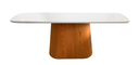 Ver imagem 1 de Mesa de Jantar Cone Retangular 210x110 cm Base Oval laminada em Madeira Freijó Tampo Laqueado - Bran