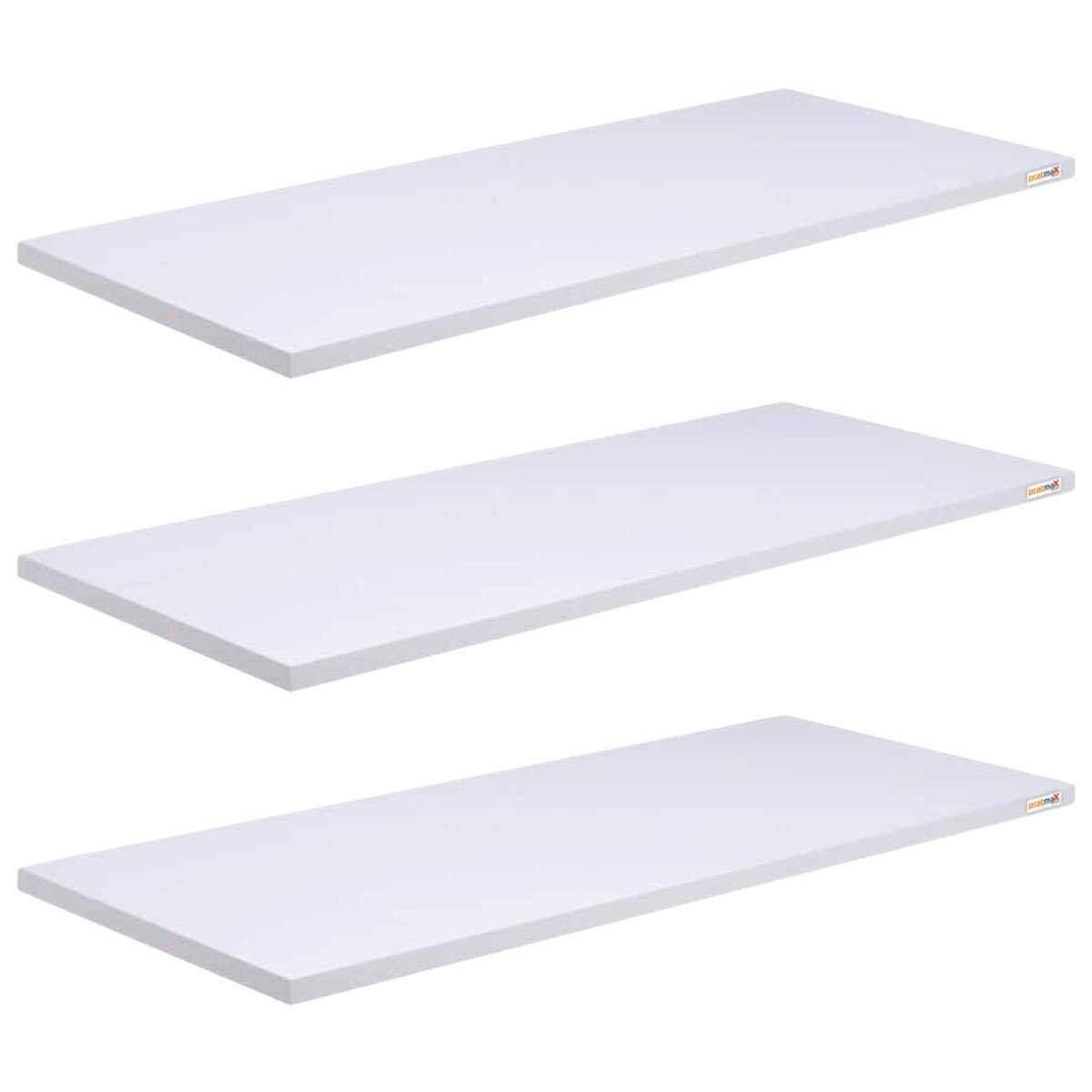 Kit 3 Prateleiras Lisas Mdf Kit 30x15cm Suporte Invisivel - Branco