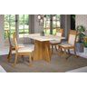 Mesa de Jantar 4 Cadeiras Sevilha Roma Viero - Imbuia/Off White/Pastel - 1