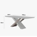 Ver imagem 3 de Mesa Sala de Jantar Carol 180cm e 6 Cadeiras Carol Moderna Veludo Creme/off White/imbuia