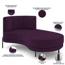 Ver imagem 3 de Sofá Chaise Longue Sala de Estar Living Lucca Direito D02 Veludo Roxo C-292 - Lyam Decor