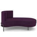 Ver imagem 6 de Sofá Chaise Longue Sala de Estar Living Lucca Direito D02 Veludo Roxo C-292 - Lyam Decor