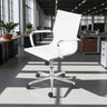 Kit 4 Cadeiras de Escritório Diretor Eames em Couro - Branco - 10