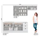 Ver imagem 5 de Kit de Cozinha Completa 5 Peças Americana (2 Aéreos. 2 Balcões, 1 Complemento) Branco - Henn