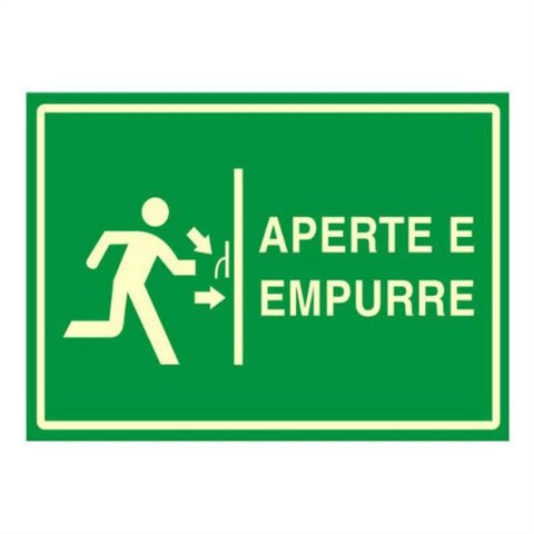 Placa Pvc Fotol.15x30 Aperte e Empurre - 315ap - Sinalize