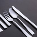 Ver imagem 5 de Jogo 24 Colheres Aço Inox para Sobremesa Pisa 19cm Talheres Mesa Posta Cozinha