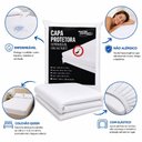 Ver imagem 2 de Capa Colchao Queen Impermeavel Protetora Master Comfort Antialergico Malha Slim Elastico Comfortavel
